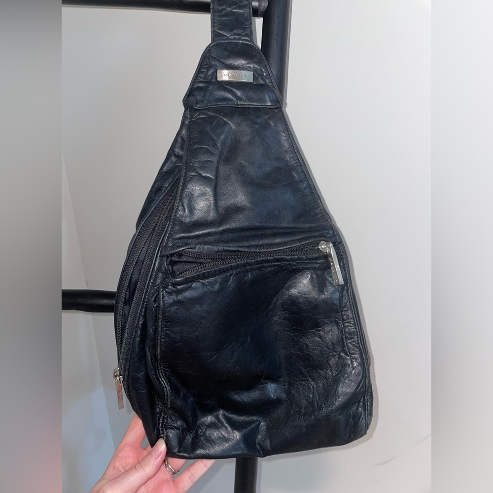 Vintage Perlina Leather Crossbody
